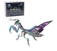 Funwetrike Puzzle 3D in metallo per adulti, kit di montaggio con mantide 3D in metallo colorato, con luce e strumento, regalo creativo per adulti (1000+pezzi)