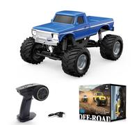 Funwetrike RC Rock Crawler, scala 1/36 4x4 RC camion fuoristrada, 2.4G 4WD Full Proporzionale All Terrain Climbing Off-Road Vehicle con luci LED realistiche, lunga durata della batteria (RTR/blu)