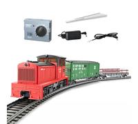 Funwetrike Set di treni a vapore, scala 1/87 HO DDT, modello ferroviario a combustione interna con 2 carrozze e scatola di controllo della potenza, ideale come decorazione per la casa e regalo per gli