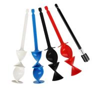 FunWorth 4 pezzi Paletta Per Miscelazione Epossidica Agitatore Per Vernici con Asta di Prolunga, pala di miscelazione per agitatore di vernice per 1/4 di trapano per resina, vernice (Tondo-5pcs)