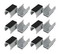 FunWorth 8 pezzi Feltrini per Sedie, piedini universali per mobili Ø 24-25mm per sedie a dondolo per parquet, laminato, piastrelle - protezione antigraffio e riduzione del rumore (Cenere-12Pcs, 25MM)