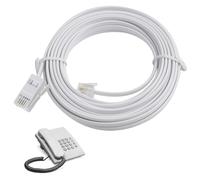 FunWorth Cavo telefonico da BT a RJ11, 5 m, schermato 6P2C, cavo piatto per linea telefonica fissa del Regno Unito, modem ADSL, router, fax, filo di rame 24AWG, (Plug & Play banda larga/DSL) (5 metri)