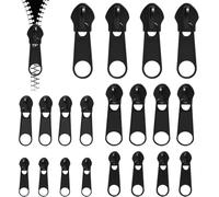 FunWorth Cursore Cerniera di Ricambio, Kit di Riparazione Cerniere Lampo con 20 Pezzi in 5 Dimensioni Diverse per Giacche, Zaini e Valigie - Soluzione Economica e Sostenibile