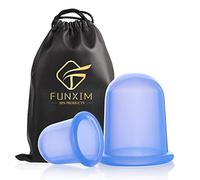 Funxim Coppettazione silicone, 2PCS Cupping Cinese Therapy Slicone Massaggio Coppettezione Anti-cellulite Trattamenti Massaggio Coppettazione Tazza Dolore Sollievo I Muscoli Stretti