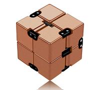 Funxim Infinity Cube Toy per Adulti e Bambini, Nuova Versione Fidget Finger Toy Sollievo dallo Stress e ansia, Killing Time Fidget Toys Cubo Infinito per Il Personale dell'ufficio (Oro Rosa)