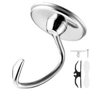FUNYKICH Gancio per Impasto in Acciaio Inox con Gancio e Portacavo,per Kitchenaid con Testa Inclinabile da 4.5-5 Quarti,Lavabile in Lavastoviglie,per per Impastare Pane, Pizza