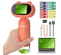 FUNYKICH Microscopio Portatile per Bambini con Schermo IPS da 2 Pollici, Ingrandimento 500-1000X,Scheda TF da 32GB e 8 Luci LED Regolabili,Microscopio Digitale con Supporto per Foto, Video e 14 Lingue