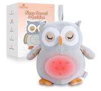 FUNYKICH Peluche che Respira per Neonato con Funzione di Registrazione e Altoparlante Senza Fili,12 Suoni Rilassanti,Rumori Bianchi per Dormire con Luce Notturna e Timer,Rimovibile per la Pulizia
