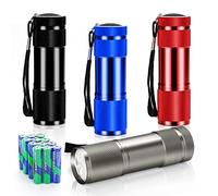 Funyord Torcia LED 4 Pezzi, 50 Lumen Potente e Portatile, Mini per Bambini, Campeggio, Escursione, Outdoor, Emergenza, Festa, Regalo - 4 Colori
