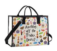 FUNYSO Borsa a tracolla con merenda, mago, streghe, regalo per amanti dei maghi, qualsiasi cosa fuori dal carrello, cara borsa tote, Anything Off Ltote Regno Unito, 0