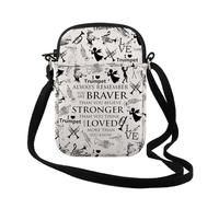FUNYSO Borsa a tracolla con scritta "Always Remember You Are Braver", idea regalo per suonatore di tromba, regalo per insegnanti di band, Always Trumpet Cr UK, 0