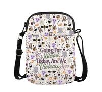 FUNYSO Borsa a tracolla con scritta "Going For Blood Today Are We Violence", idea regalo ispirata a Dragon Rider, Andando per Cb Uk, 0