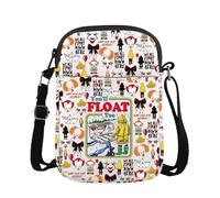 FUNYSO Borsa a tracolla con scritta "You'll Float Too Horror Clown", regalo per fan del cinema horrible face, Float Too Cb Regno Unito, 0