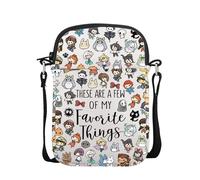 FUNYSO Borsa a tracolla ispirata all'anime, idea regalo per gli amanti degli anime, con scritta "These are a few of my favorite things", Preferito Sotanime Cb Uk, 0