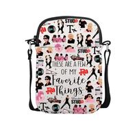 FUNYSO Borsa a tracolla per amanti del teatro musicale, idea regalo per fan del teatro con scritta "These are a few of my favorite things", Tell Me Stud Cb Regno Unito, 0