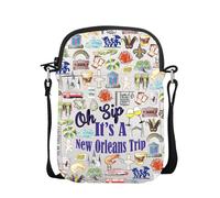 FUNYSO Borsa a tracolla per gli amanti dei viaggi Louisiana, regalo da viaggio Oh Sip It's A New Orleans Trip, New Orleans Cb Regno Unito, 0