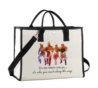 FUNYSO Borsa della spesa riutilizzabile ispirata al film Dorothy Ruby Lover Gift Its Not Where You Go But Who You Meet Tote Bag, Non è dove Ltote Uk, 0