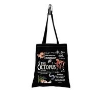 FUNYSO Borsa tote con motivo di polpo biologico, idea regalo per la spiaggia, motivo: polipo, anatomia animale, regalo per lei, The Octopus Tote UK, 0