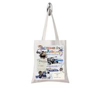 FUNYSO Borsa tote ispirata al libro romantico, regalo per amanti dei libri, regalo per donne e sorelle, Le loro canzoni Tote Uk, 0