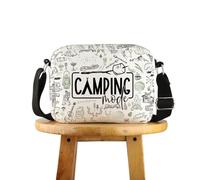 FUNYSO Camp Life Gift RV Gift Campeggio Counselor Regalo Outdoor Camping Merch Modalità Campeggio Borsa a tracolla, Campeggio Mode Regno Unito, 0