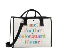 FUNYSO Color Guard Gift It's Me Hi I'm The Color Guard It's Me Tote Bag Flag Gift Winter Guard Marching Band, Colorguard - Borsa tote UK, 0