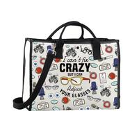 FUNYSO Dispensing Ottici Regalo Optometria Regalo Occhiali Posso Regolare I Tuoi Occhiali Tote Bag Amanti della Conoscenza, Fix Glasses Tote UK