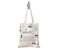 FUNYSO Divertente borsa tote con definizione teatrale per bambini, regalo per attore teatro musicale, regalo per teatro musicale, borsa per la spesa, Theatre Kid Tote UK, 0