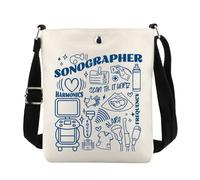 FUNYSO Ecografia Regalo Laureato Ultrasuoni Techn Regalo Radiologo Regalo Sonografo Borsa a Tracolla, Ecografista Cb Regno Unito, 0