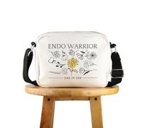 FUNYSO Endo Warrior Gift Endometriosi Regalo di supporto per malattia cronica Merch Endo Warrior One In Ten Borsa a tracolla, Warrior One Regno Unito, 0