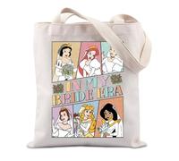 FUNYSO In My Bride Era Regalo Principessa Amante Regalo Magico Regno Principessa Film Ispirato Matrimonio Borsa Tote Bag, Bride Era Regno Unito, 28 inches