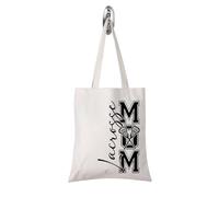 FUNYSO LAX Mom Gift Lacrosse Mom Tote Bag Lacrosse Game Day Regalo LAX Lacrosse Regalo per la mamma, Lacrosse Mom Tote UK, 0