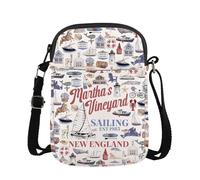 FUNYSO Martha's Vineyard Gift Massachusetts Gift Martha's Vineyard Travel New England Traveler Crossbody Bag, Martha's Vineyard Cb Regno Unito, 0