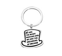 FUNYSO Portachiavi con scritta in lingua inglese "We Are The Music Makers And We Are The Dreamers Of Dreamers", idea regalo, Dreamers Regno Unito, S