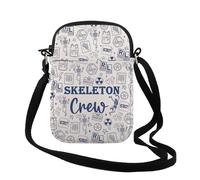 FUNYSO Rad Tech, borsa a tracolla con scheletro, per la settimana, con scheletro, radiologia, regalo di laurea per sorelle, Skeleton Crew Cr Regno Unito, 0