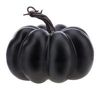 Funzhan 15,9 pollici grande zucca artificiale nera decorazione autunno Halloween realistico schiuma finta zucca per il Ringraziamento raccolto vacanze cucina camino decorazione (NG-021)