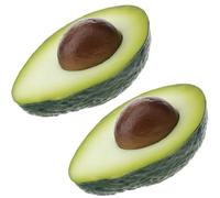 Funzhan 2 pezzi Artificiale Avocado Verdura Decorazione Finta Realistica Verde Mezzo Avocado Frutta Falso Realistico Cibo per Cucina Simulazione Casa Festa Festival Tavolo Modello