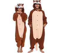 Funziez! Silver Lilly Costume da scoiattolo unisex per adulti, in peluche, per cosplay, Marrone, XL