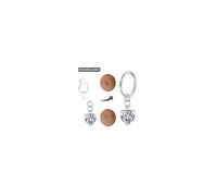 FunZing Piercing d'ombelico in argento oro, 1 pezzo, farfalla, cuore, 14 g, pancia lunga, 10 mm, rimovibile, per donne