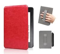 Funzione Auto Sleep/Wake Custodia protettiva testurizzata portatile compatibile con Kindle Paperwhite e Kindle Colorsoft 7" 12a generazione 2024, Sottile PU resistente alle cadute (Red)