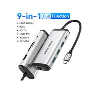 (Funzione completa 9 in 1) Vention USB C HUB Tipo C a USB 3.0 Dock Station USB C HDMI RJ45 compatibile