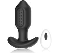 Funzione rotante - Telecomando - 10 modalità - Massaggiatore prostatico impermeabile con vibrazione, plug anale “Little Golden Warrior” [modello oscillante]