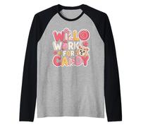 Funzionerà per Candy Bambini Candy Lecca-Lecca Orso Divertente Maglia con Maniche Raglan