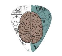Funzioni cerebrali sinistra e destra plettro per chitarra 12 plettri moda personalizzato basso plettri durevoli per chitarra elettrica accessori per strumenti