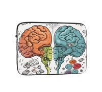Funzioni del cervello sinistro e destro Custodia per laptop da 15 pollici, TSA Custodia protettiva per notebook antiurto Custodia protettiva per notebook resistente all'acqua Custodia per il trasporto