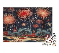 Fuochi Capodanno Puzzles 1000 Pezzi In carta Premium, Un Puzzles Per Gioco Familiare Divertente E Impegnativo, Ideale Per Puzzle Da Incorniciare, Per Rilassarsi, Stimolare La Creativi