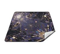 Fuochi d'artificio astratti scoppio pittura blu oro impermeabile picnic set resistente all'acqua picnic spiaggia coperte impermeabile a prova di sabbia per famiglia regalo estivo cobija para la playa