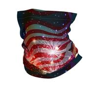 Fuochi d'artificio Bandiera Americana Stampe luminose Maschera sportiva multifunzionale Fascia sportiva adatta per sport nella stagione fredda