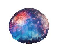 Fuochi d'artificio Cuffie da doccia da donna riutilizzabili grande cuffia da doccia da uomo Quick dry cura capelli lunghi corti bambini bagno