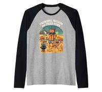 Fuochi d'artificio, Freedom & Fritto Maiale Patriottico Pancetta Spiaggia BBQ Maglia con Maniche Raglan
