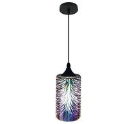 Fuochi d'artificio postmoderni minimalisti 3D Lampada a sospensione in vetro galvanico E26 / E27 Lampada a sospensione retrò americana creativa nordica Isola della cucina Sala da pranzo Camera da